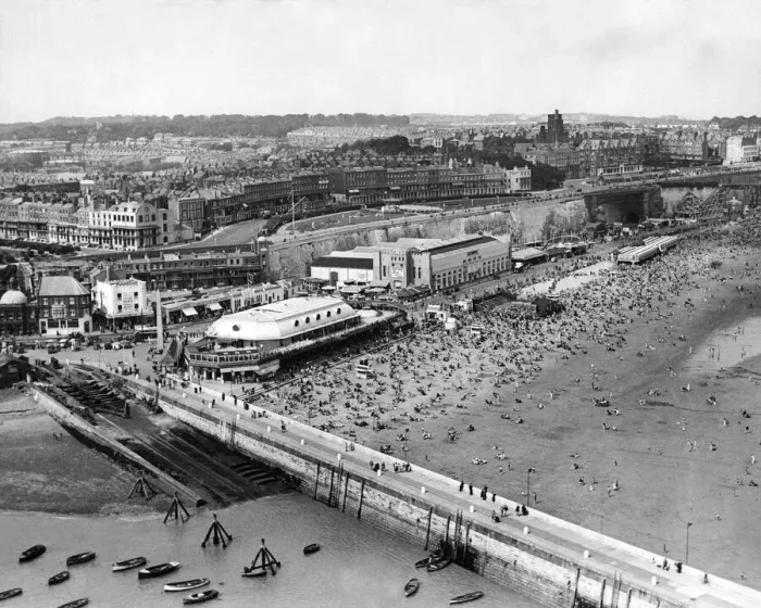 Framed Print : Aerial View of seafront at Ramsgate in Kent 1936