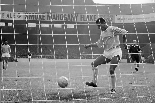 Alex Harley, Manchester City F.C. footballer, in action against Aston Villa 1962