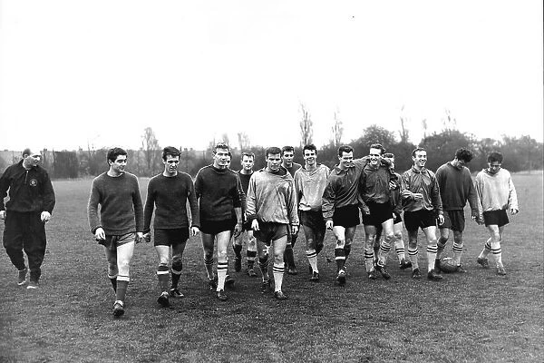 Aston Villa players training, 1961