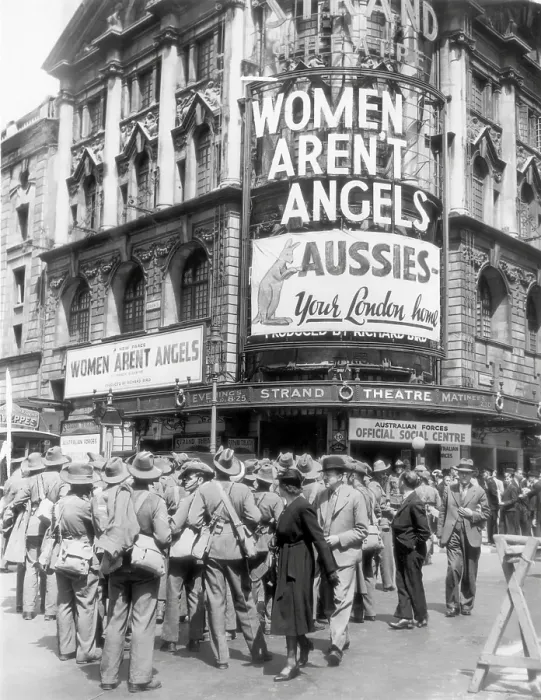 Framed Print : Australian troops outside The Strand Theatre 1940 Framed Print : Australian troops outside The Strand Theatre 1940