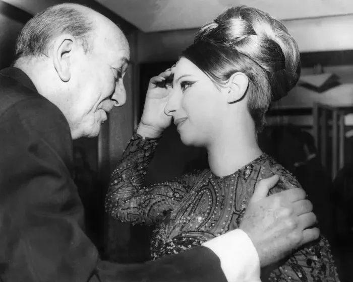 Framed Print : Barbra Streisand with Noel Coward in 1966 Framed Print : Barbra Streisand with Noel Coward in 1966
