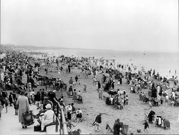 The beach at Whitley Bay in 1936