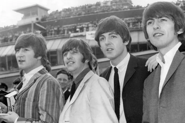 Framed Print : The Beatles fly back from Stockholm 1964