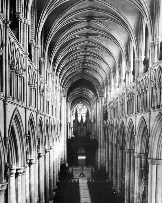 Framed Print : Beverley Minster Interior 1929 Framed Print : Beverley Minster Interior 1929