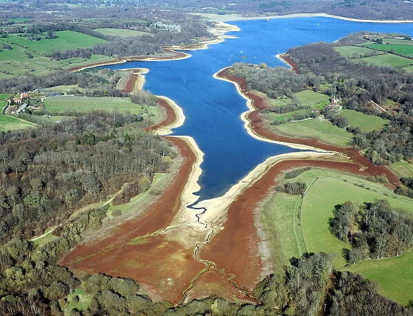 Bewl Reservoir, Kent, during a drought