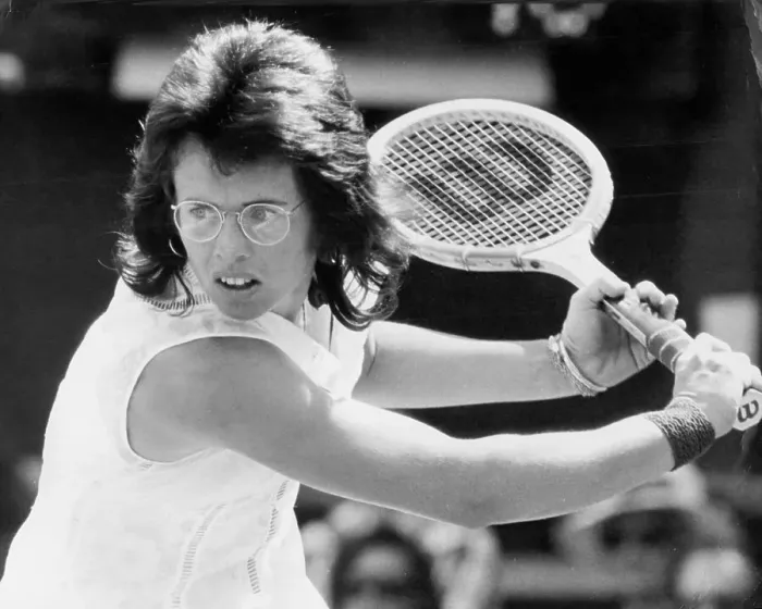 Framed Print : Billie Jean King in action at Wimbledon - 1974