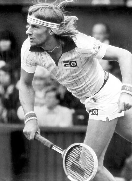Bjorn Borg in action at Wimbledon