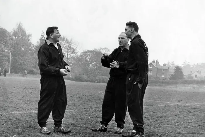 Framed Print : Bob Paisley, Bill Shankly and Joe Fagan at a Liverpool training session Framed Print : Bob Paisley, Bill Shankly and Joe Fagan at a Liverpool training session