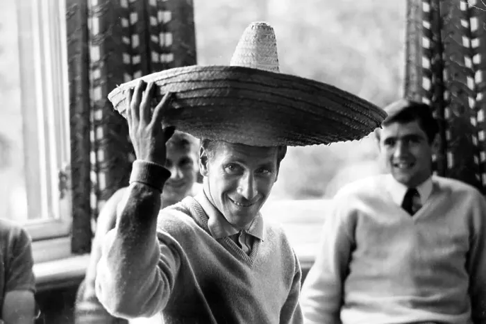 Framed Print : Bobby Charlton wearing a sombrero 1966 Framed Print : Bobby Charlton wearing a sombrero 1966