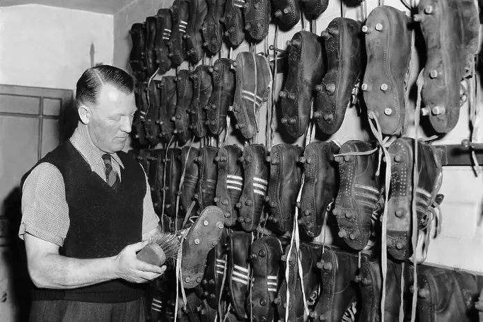Framed Print : The Boot Room at Arsenal F. C 1957 Framed Print : The Boot Room at Arsenal F. C 1957