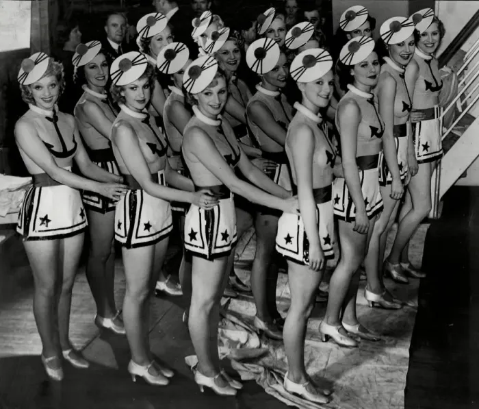 Framed Print : CB Cochran dancers in costume on stage for production of musical Framed Print : CB Cochran dancers in costume on stage for production of musical