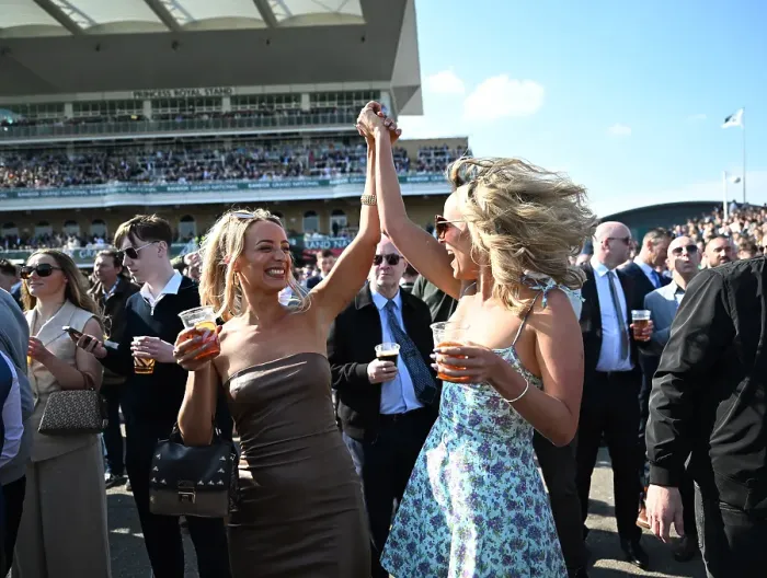 Framed Print : Celebrating at 2025 Grand National Aintree Framed Print : Celebrating at 2025 Grand National Aintree