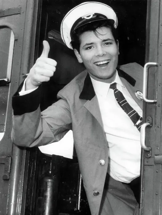 Framed Print : Cliff Richard promoting the film Summer Holiday Framed Print : Cliff Richard promoting the film Summer Holiday