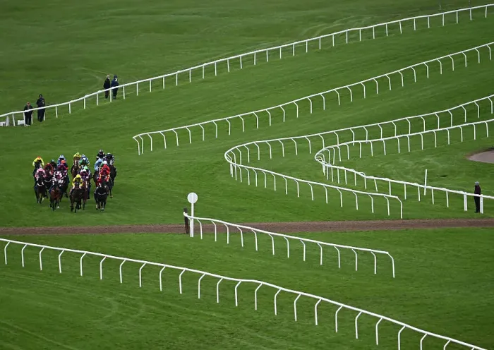 Framed Print : Coming round the bend Cheltenham Festival week Framed Print : Coming round the bend Cheltenham Festival week