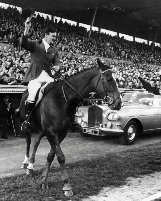 Framed Print : Coventry City manager Jimmy Hill on horseback at Highfield