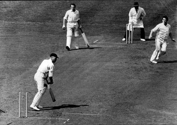 Framed Print : Cricket Yorkshire v Lancashire. A Fred Trueman special rips out the middle stump of Winston Place Framed Print : Cricket Yorkshire v Lancashire. A Fred Trueman special rips out the middle stump of Winston Place