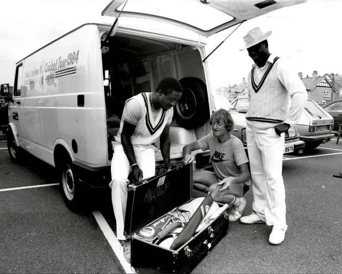 Framed Print : Desmond Haynes and Eldine Baptiste at Colwyn Bay during the 1984 West Indies cricket tour of England