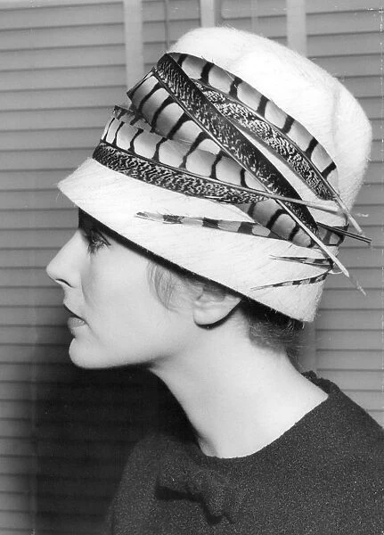 Dior hat with feathers