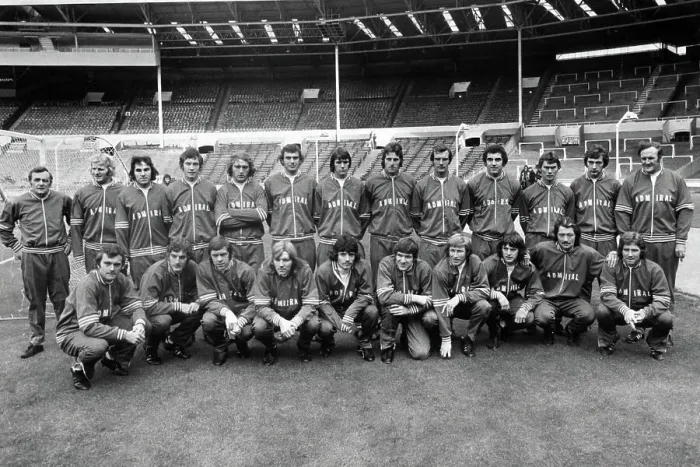 Framed Print : England football squad at Wembley prior to their game with Czechoslovakia 1974 Framed Print : England football squad at Wembley prior to their game with Czechoslovakia 1974