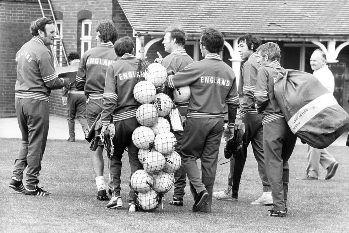 Framed Print : The England football team training, 1975 Framed Print : The England football team training, 1975
