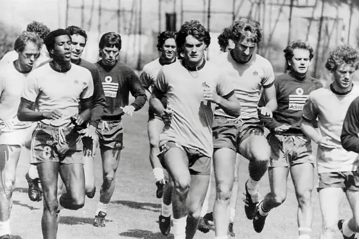 Framed Print : England Football Team Training 1982 Framed Print : England Football Team Training 1982