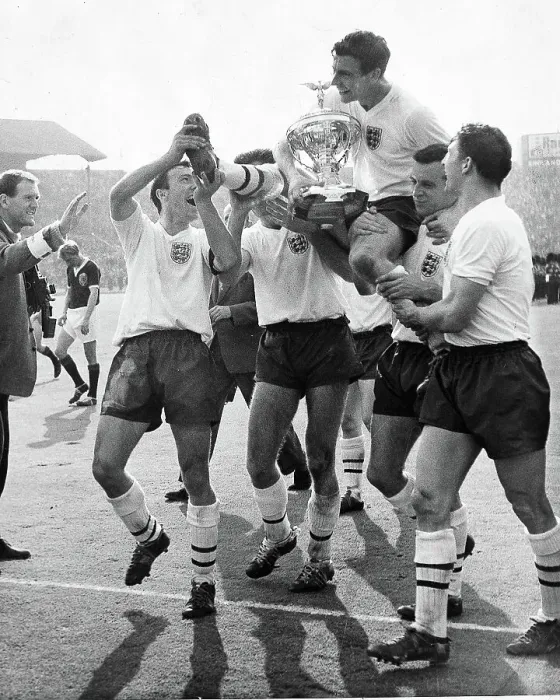 Framed Print : England v Scotland (9-3) Home International championship at Wembley 1961 Framed Print : England v Scotland (9-3) Home International championship at Wembley 1961