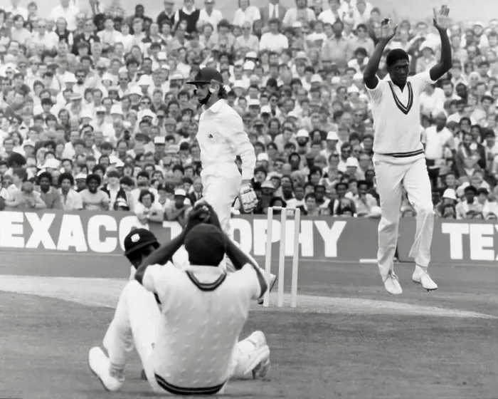 Framed Print : England v West Indies - Graeme Fowler is caught by Clive Lloyd after keeper Jeff Dujon missed Framed Print : England v West Indies - Graeme Fowler is caught by Clive Lloyd after keeper Jeff Dujon missed