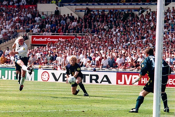 European Championships 1996 England v Scotland, 2-0. Paul Gascoigne scores