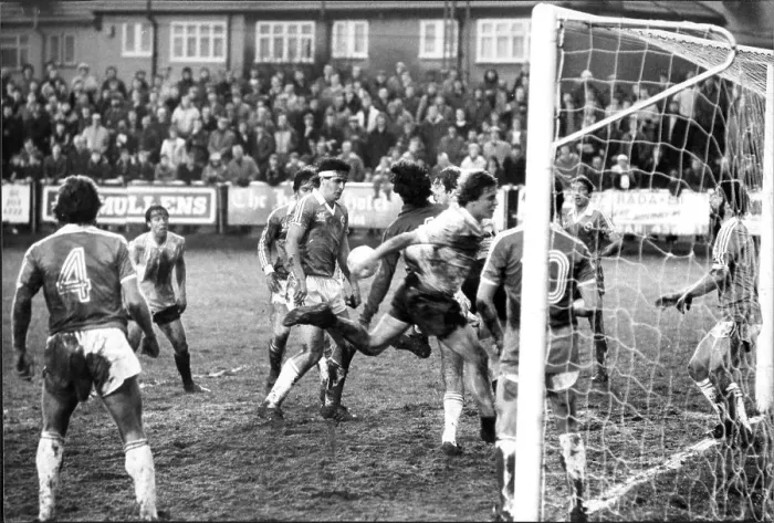 Framed Print : FA Cup Matches 1982: 3rd Round: Barnet v Brighton Framed Print : FA Cup Matches 1982: 3rd Round: Barnet v Brighton