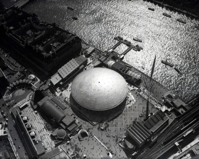 Framed Print : The Festival of Britain 1951. An aerial view showing the Dome o
