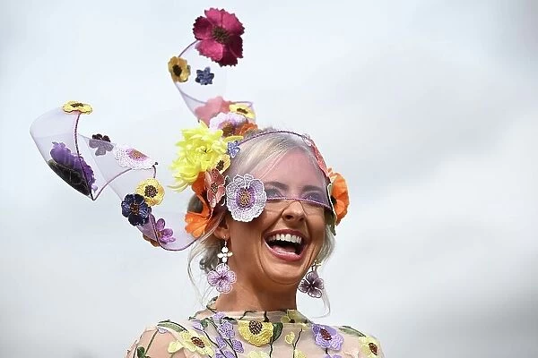 Floral hat Grand National Festival at Aintree
