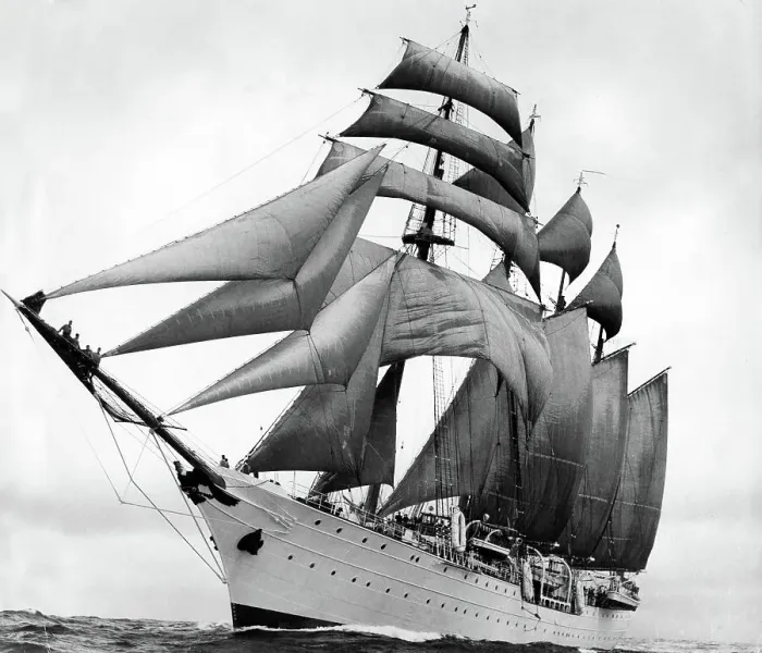 Framed Print : The four-masted ship Esmeralda