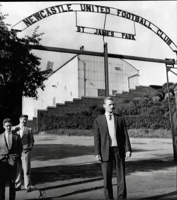 Framed Print : George Eastham, Newcastle F.C. footballer, leaves St. James Park after a conference today