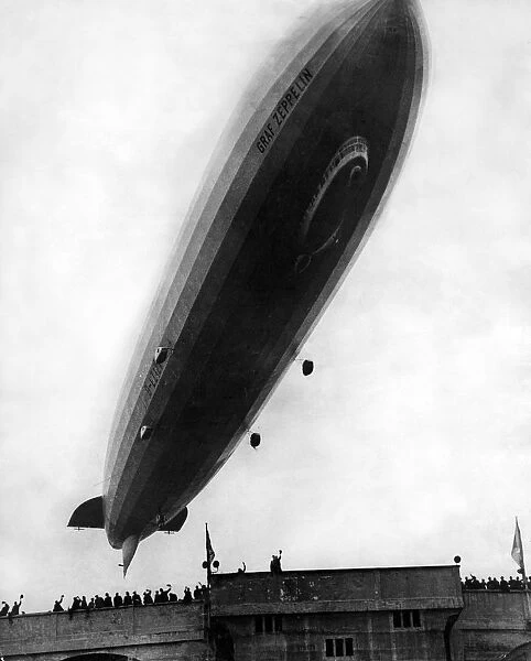 Graf Zeppelin flying over Wembley Stadium during the FA Cup final, 1937