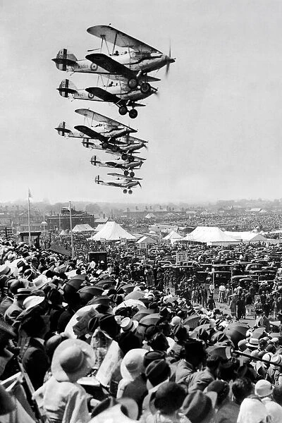 Hawker Audax in formation at Hendon 1935