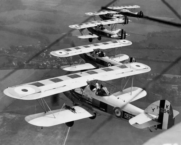 Framed Print : Hawker Demons in formation 1933 Framed Print : Hawker Demons in formation 1933