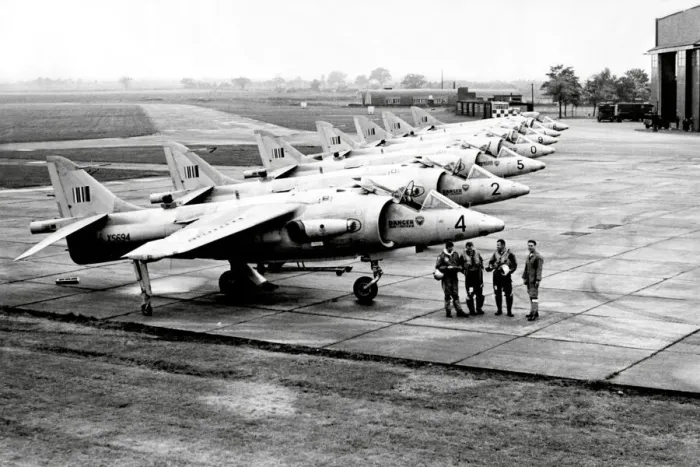 Framed Print : Hawker - Kestrel FGA. 1 Jump Jets at RAF Bircham Newton Framed Print : Hawker - Kestrel FGA. 1 Jump Jets at RAF Bircham Newton