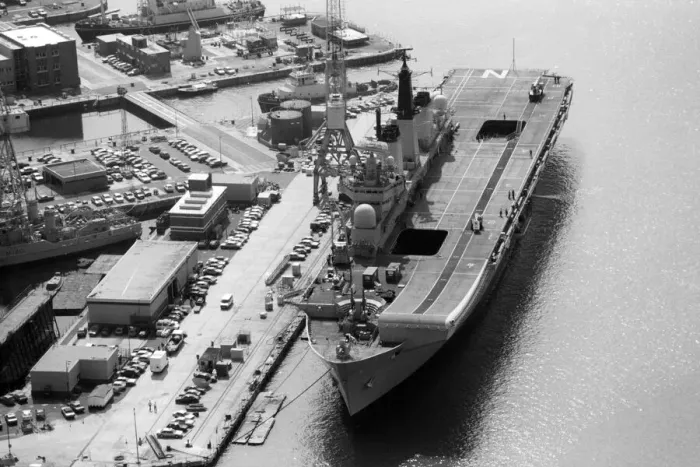 Framed Print : HMS Invincible at Portsmouth