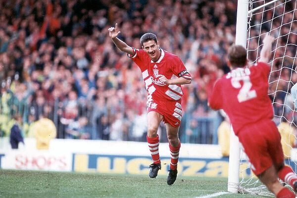 Ian Rush of Liverpool in action