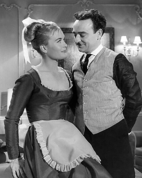 Kenneth Connor and Shirley Eaton in the film Dentist on the Job