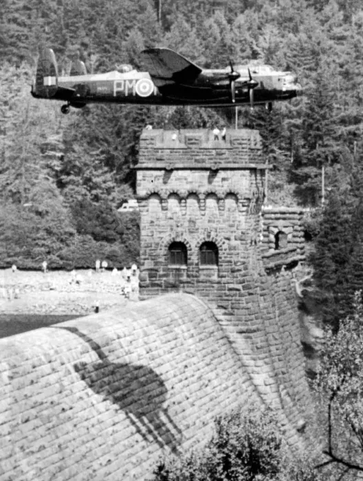 Framed Print : Lancaster over Derwent Dam Ladybower reservoir 1988 Framed Print : Lancaster over Derwent Dam Ladybower reservoir 1988