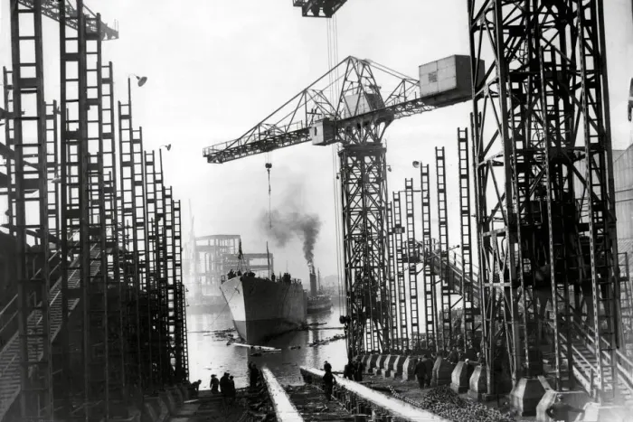 Framed Print : Launch of destroyer HMS Decoy 1949 Framed Print : Launch of destroyer HMS Decoy 1949