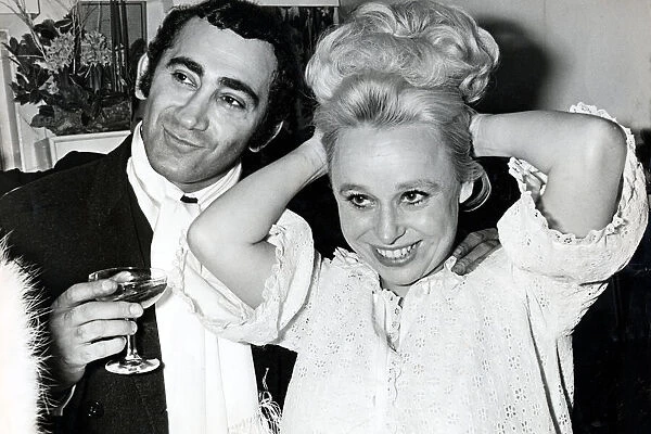 LionelBart and BarbaraWindsor in 1965 after the opening night of Twang
