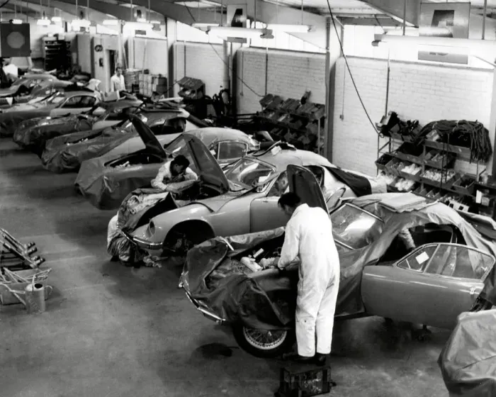 Framed Print : The Lotus Elite in production