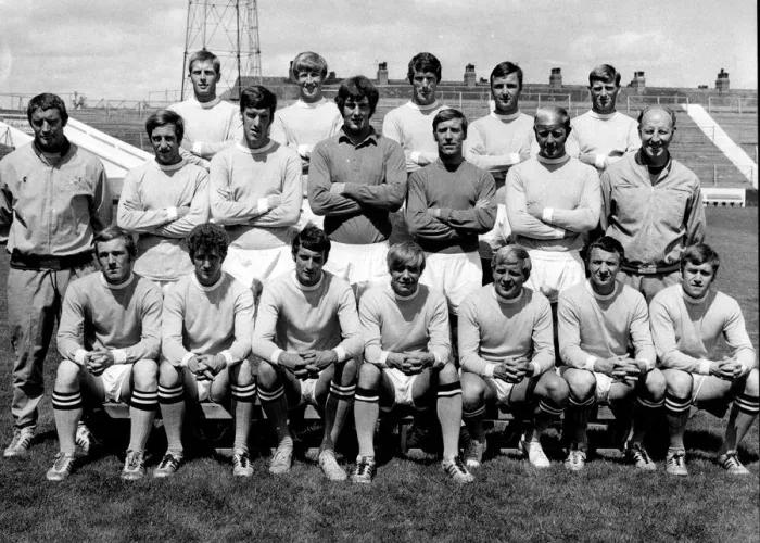 Framed Print : Manchester City F. C. team group 1969. Back Row Alan Oakes, Coli Framed Print : Manchester City F. C. team group 1969. Back Row Alan Oakes, Coli
