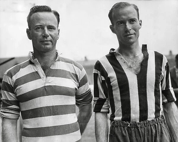 Manchester City footballers, brothers Frank Ross (R) and G.H. Ross