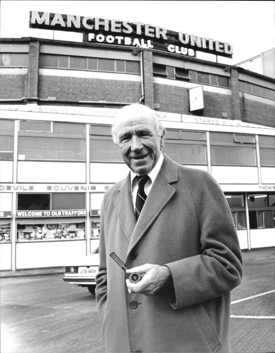 Framed Print : Manchester United Manager Sir Matt Busby at Old Trafford Framed Print : Manchester United Manager Sir Matt Busby at Old Trafford
