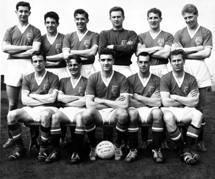Framed Print : Manchester United team prior to the 1958 F. A. Cup Final Framed Print : Manchester United team prior to the 1958 F. A. Cup Final