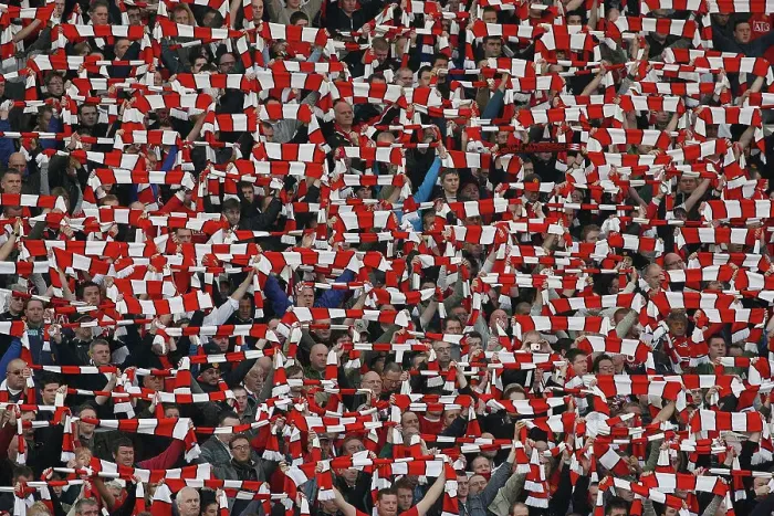 Framed Print : Manchester United v Manchester City (1-2) Old Trafford before kickoff 2008 Framed Print : Manchester United v Manchester City (1-2) Old Trafford before kickoff 2008