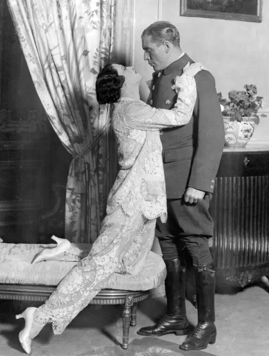 Framed Print : Melodrama. Actress Jeanne de Casalis and actor Paul Cavanagh in Potiphars Framed Print : Melodrama. Actress Jeanne de Casalis and actor Paul Cavanagh in Potiphars